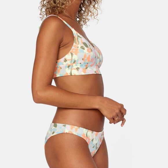 RVCA On the Road Floral Printed Bralette Bikini Top XS/6 - Picture 2 of 7
